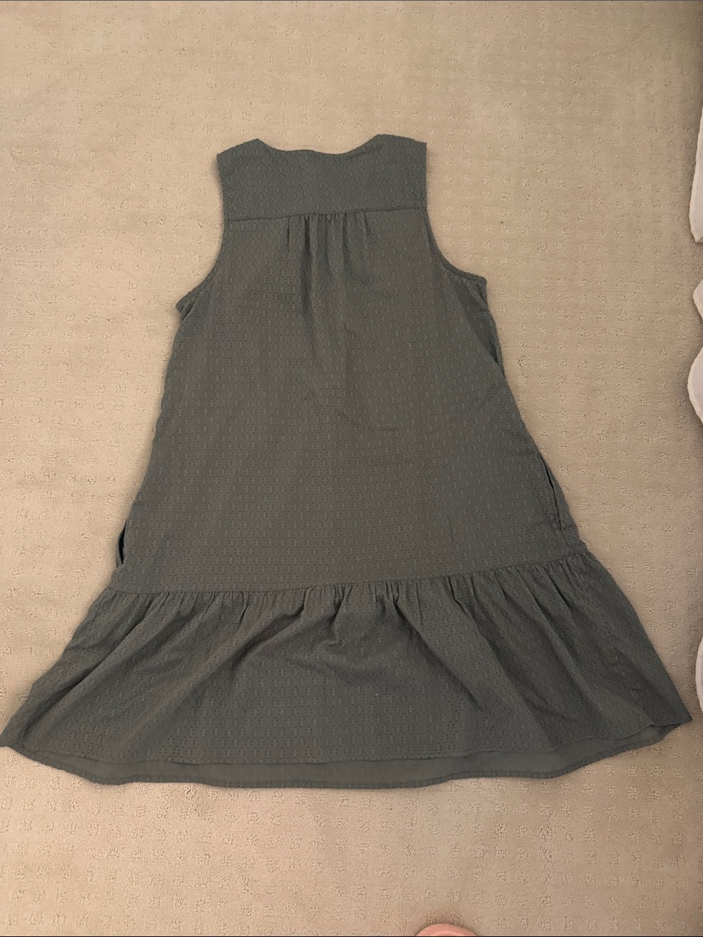 Tommy Bahama Coverup Dress Green Embroidered Yoke Cotton Dress - Picture 4 of 5